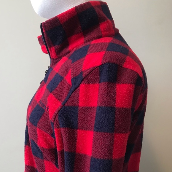 Avalanche Fleece 1/4 Zip Pullover Plaid Sweatshirt Layer - Picture 7 of 13